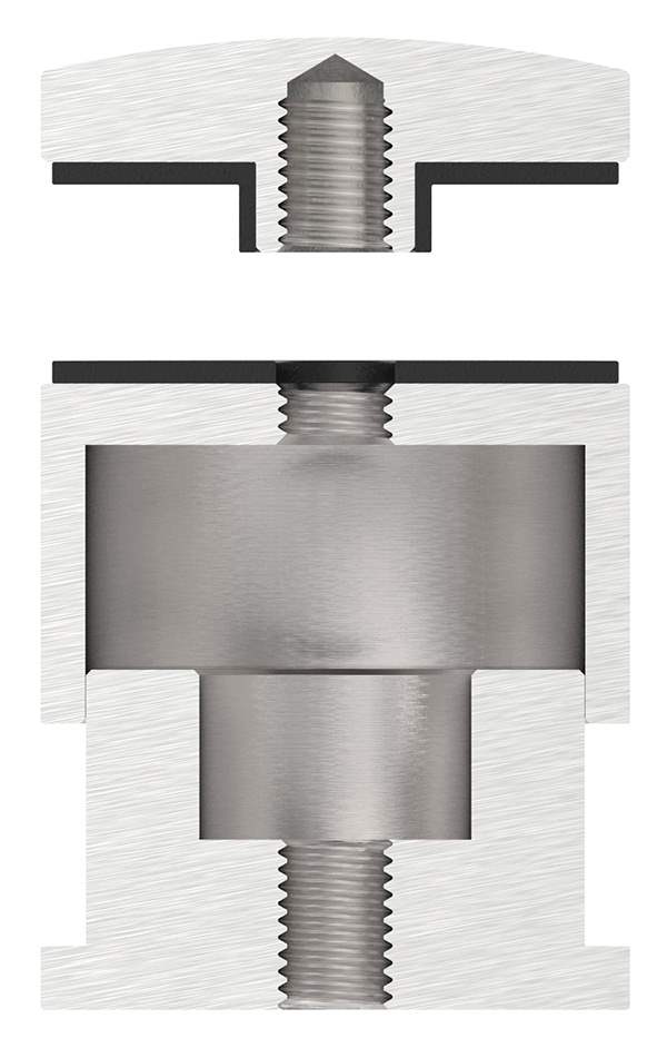 Glass point holder | Ø 52 mm | Adjustable | V2A