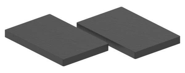 1 pair of rubber to plate holder for glass 10.76 mm