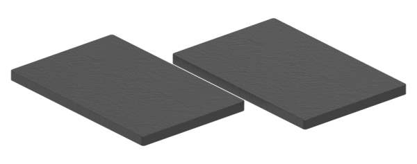 1 pair of rubber to plate holder for glass 12.76 mm