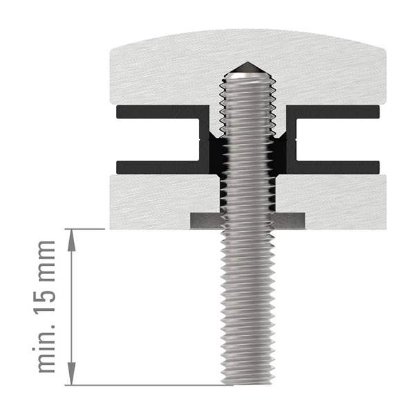 Glass point holder top | Ø 62 mm | V2A