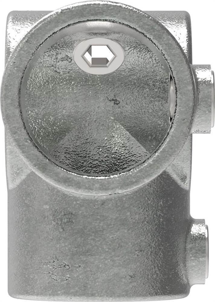 Pipe connector | Corner piece continuous | 116B34 | 33,7 mm | 1 | Malleable cast iron and electrogalvanized