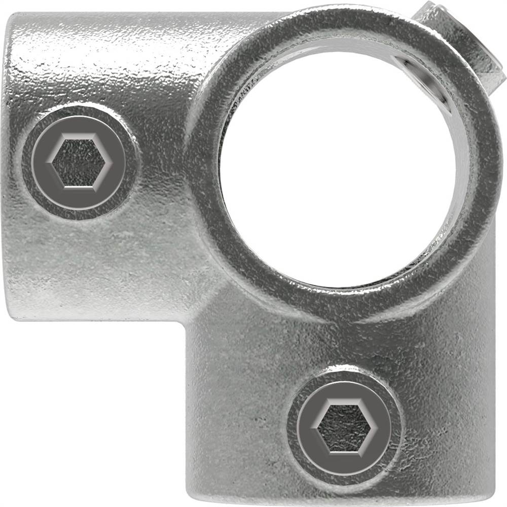 Tube connector | Corner piece continuous | 116E60 | 60,3 mm | 2 | Malleable cast iron and electrogalvanized