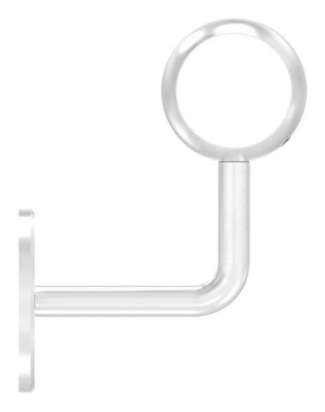 Handrail bracket with ball ring for round tube Ø 42.4 mm V2A