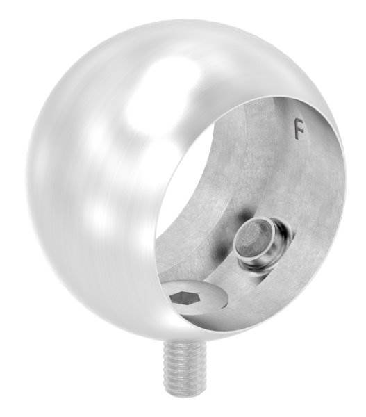 Ball ring for round tube Ø 33.7 mm V2A