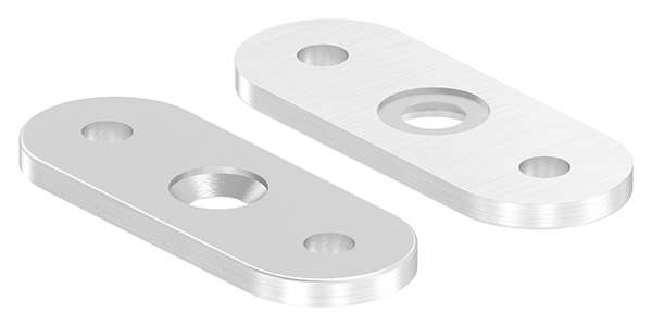 Handrail connection plate 63x25x4 mm (flat) V4A