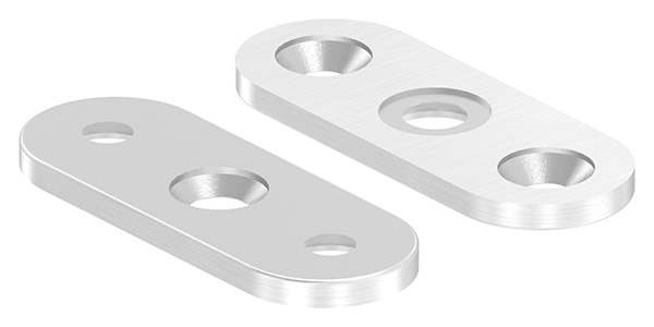 Handrail connection plate 63x25x4 mm (flat) V2A
