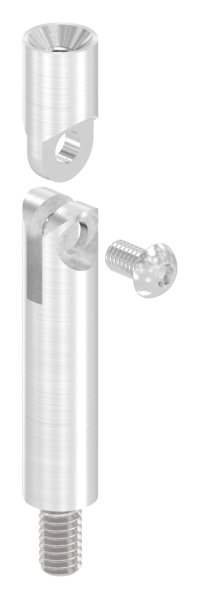 Pin | dimensions: 76x14 mm | with joint | external - and internal thread | V2A