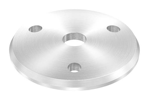 Anchor plate | Ø 58 x 4 mm | curved | with centering hole: Ø 10.5 mm | V2A