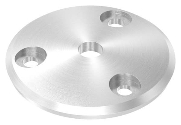 Anchor plate | Ø 68 x 5 mm | curved | with centering hole: Ø 10 mm | V2A