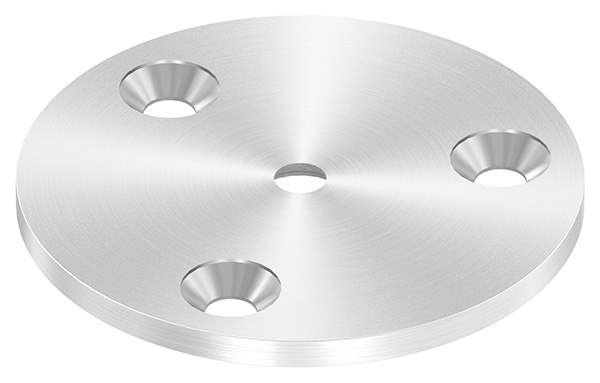 Anchor plate | Ø 70 x 4 mm | with centering hole: Ø 6.5 mm | V2A