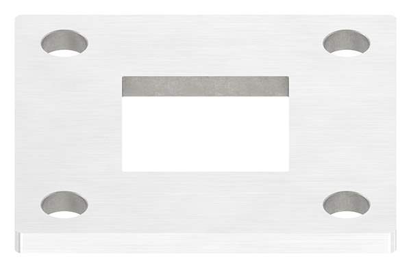 Anchor plate | dimensions: 92 x 92 x 6 mm | with centering hole: 40.2 x 40.2 mm | V2A