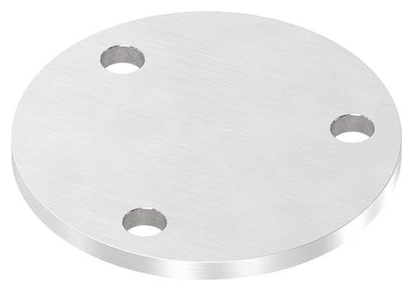 Anchor plate | Ø 100 x 6 mm | with 3 holes á Ø 11 mm | V2A