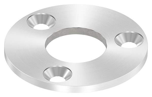 Anchor plate | dimensions: 100x6 mm | with round ground and center hole | V2A