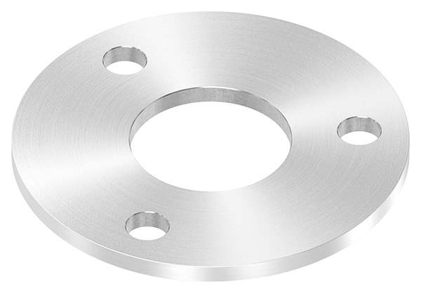 Anchor plate | Dimensions: 120x6 mm | Round ground and center hole | V2A