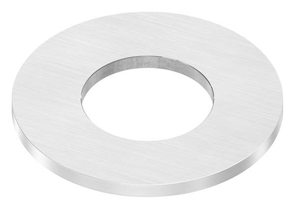 Anchor plate | dimensions: Ø 100x6 mm | for round tube: Ø 48.3 mm | with longitudinal grinding | V2A