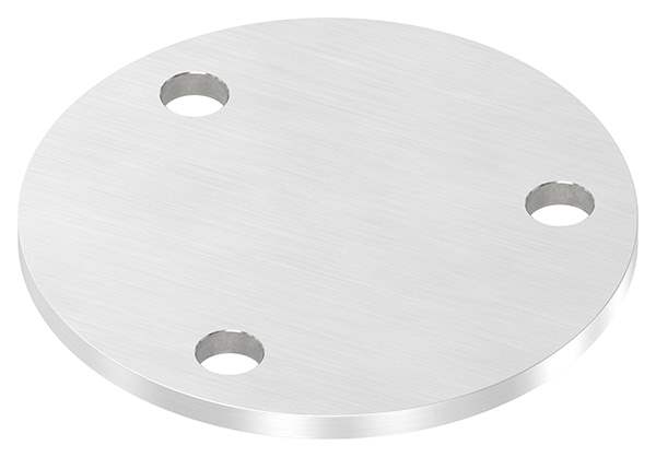 Anchor plate | dimensions: Ø 120x6 mm | with 3 holes Ø 11 mm | V2A