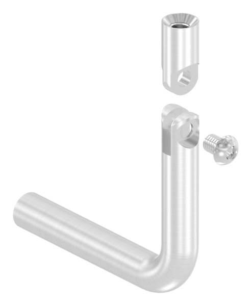 Bracket | Ø 12 mm | with joint and 2x female thread: M6 | V2A