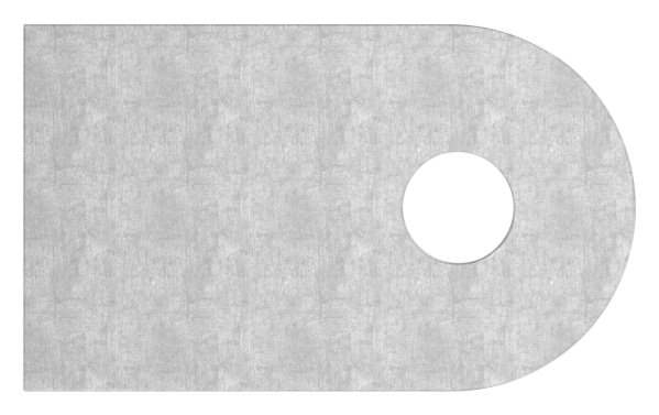 Welding lug | dimensions: 50x30x6 mm | with round hole: Ø 9 mm | V2A