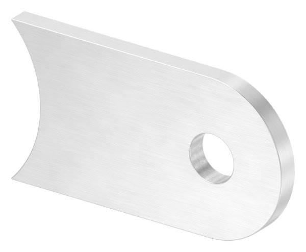 Weld-on plate | dimensions: 50x30x4 mm | with round hole: Ø 9 mm | V2A