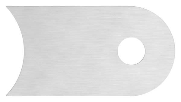 Weld-on plate | dimensions: 50x30x4 mm | with round hole: Ø 9 mm | V2A