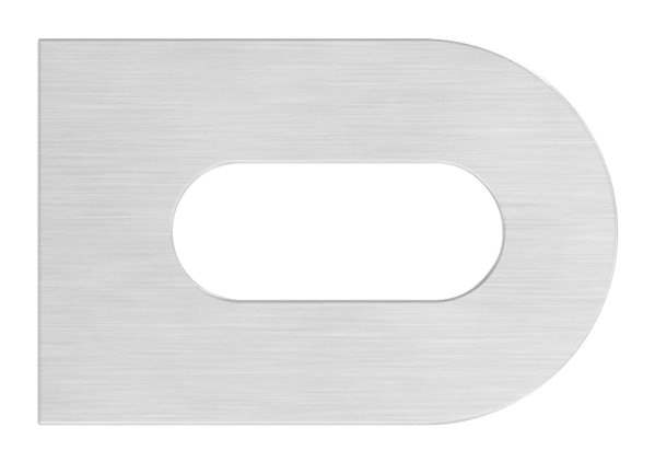 Weld-on plate | dimensions: 30x20x4 mm | with slotted hole: Ø 17x7 mm | V2A