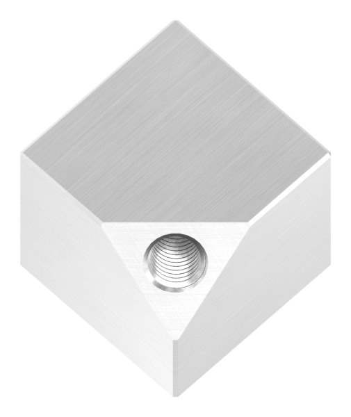 Cube 30x30 mm solid material with thread M8 V2A