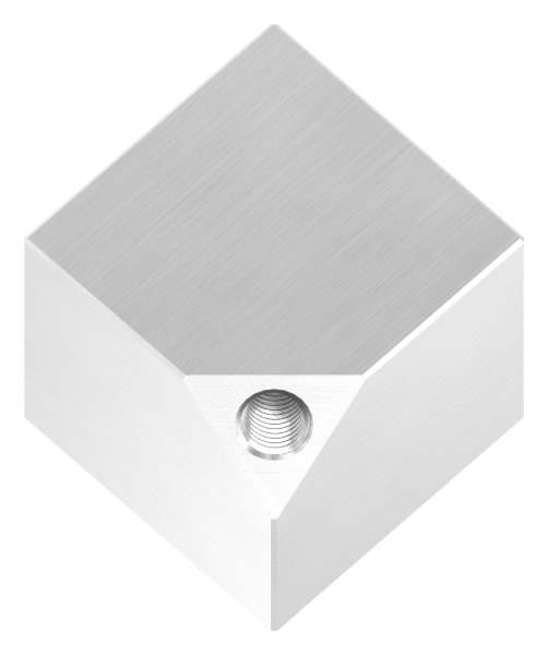 Cube 40x40 mm solid material with thread M8 V2A