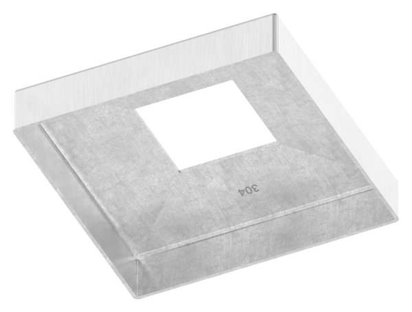 Cover rosette | dimensions: 108x108x25 mm | for square tube: 40x40 mm | V2A