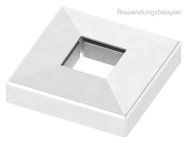 Cover rosette | dimensions: 108x108x25 mm | for square tube: 40x40 mm | V2A