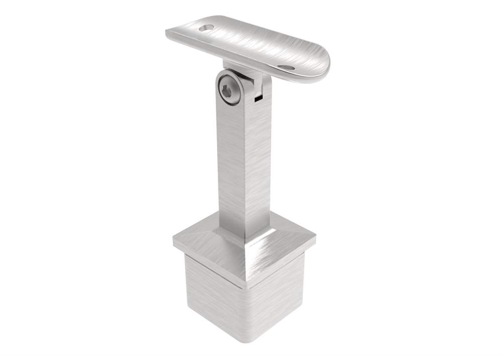 Handrail bracket with joint for square tube 40x40x2 mm V2A