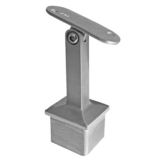 Handrail bracket with joint | for square tube: 40x40x2 mm | V4A