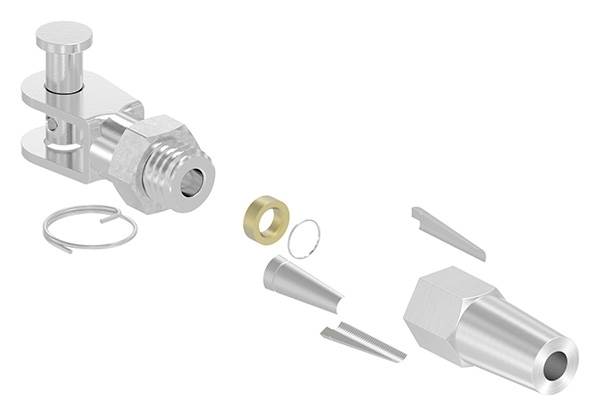 Fork terminal for self-assembly | For rope Ø 5 mm | V4A