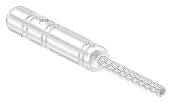 Threaded terminal for self-assembly | For rope: Ø 3 mm to Ø 8 mm | With external thread | V2A