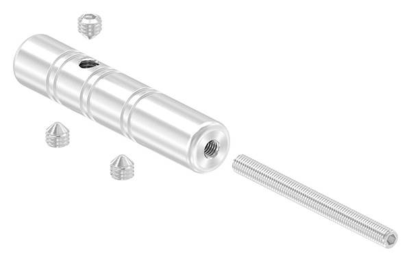 Threaded terminal for self-assembly | For rope: Ø 5 mm | With external thread | V2A