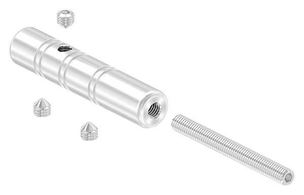 Threaded terminal for self-assembly | For rope: Ø 6 mm | With external thread | V2A