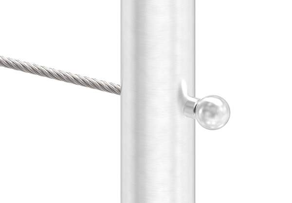 Form connection | for connection Ø 42.4 mm/straight | thread M6 | V2A