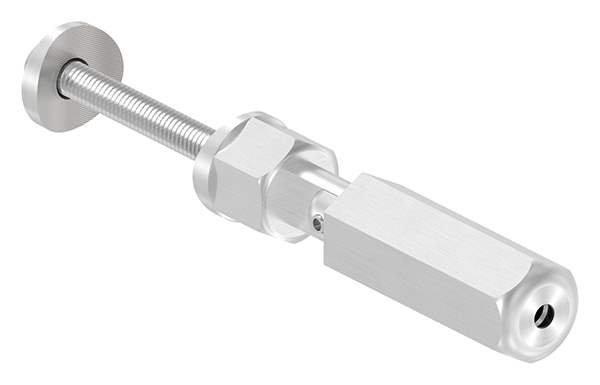 Threaded terminal with joint | For rope Ø 4 mm to Ø 8 mm | For self-assembly | For posts Ø 42.4 mm | V2A