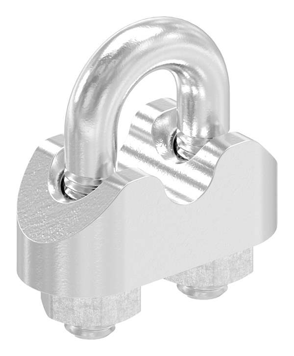 Wire rope clamp | for rope Ø: 2 mm - 8 mm | thread: M3 - M6 | V4A