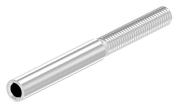 Threaded terminal with external thread | Right-hand thread | For rope of Ø 4 mm |V2A