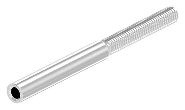 Threaded terminal with external thread | Left-hand thread | For rope from Ø 3 mm to Ø 8 mm | V2A