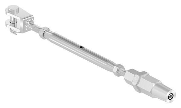 Shroud tensioner | fork/rope holder | for rope Ø 3 mm | V4A