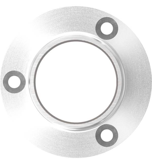 Anchor plate | dimensions: Ø 80x6 mm | for round tube: Ø 42.4 mm | V4A