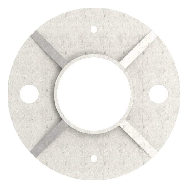 Anchor plate | dimensions: Ø 100x6 mm | for round tube: Ø 42.4 mm | V2A