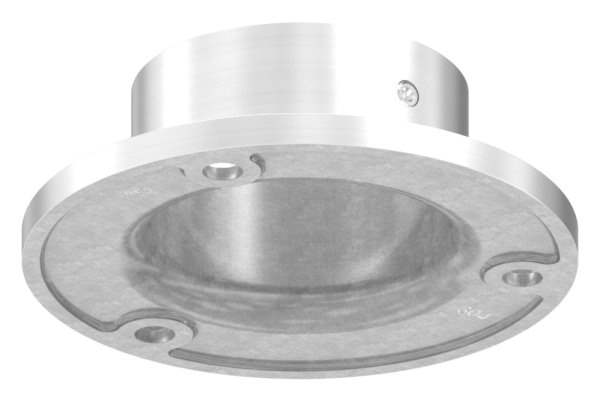Anchor plate | dimensions: Ø 80 mm | for round tube: Ø 48.3 mm | V2A