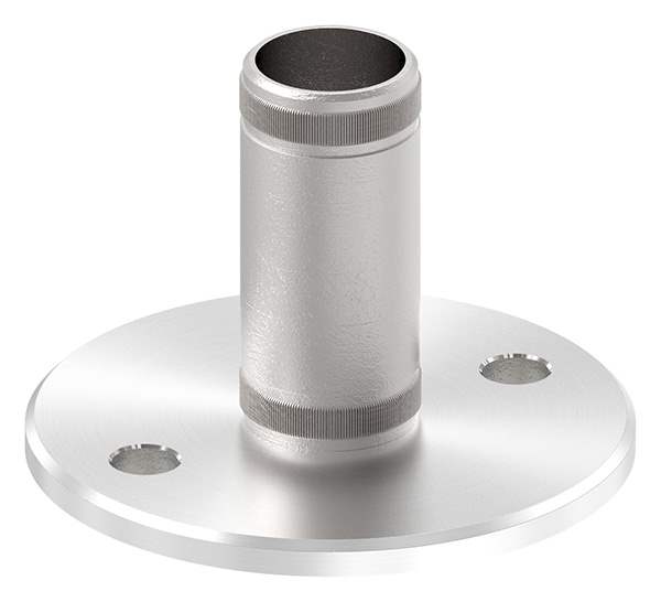 Ground anchor V2A with knurling for Ø 33,7x2,0 mm