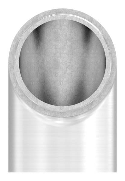 End piece 90° flat-cornered, for round tube Ø 42.4x2.0 mm V2A