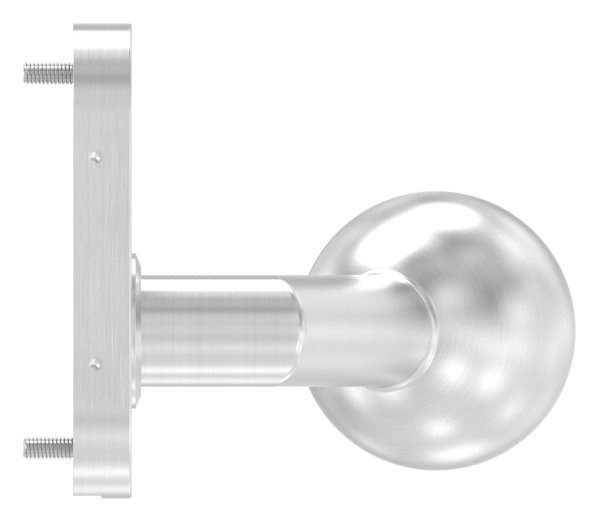 Door handle cranked with ball Ø 50 mm fixed V