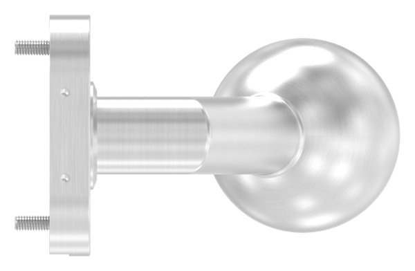 V2A lever handle cranked with ball Ø 50 mm fixed