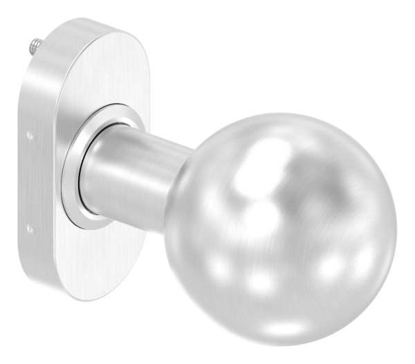 V2A lever handle straight with ball Ø 50 mm fixed