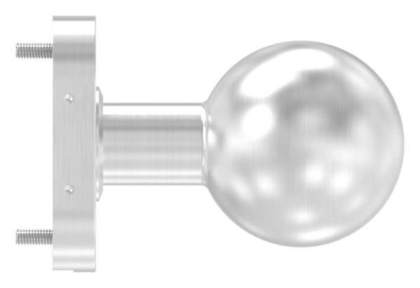 V2A lever handle straight with ball Ø 50 mm fixed